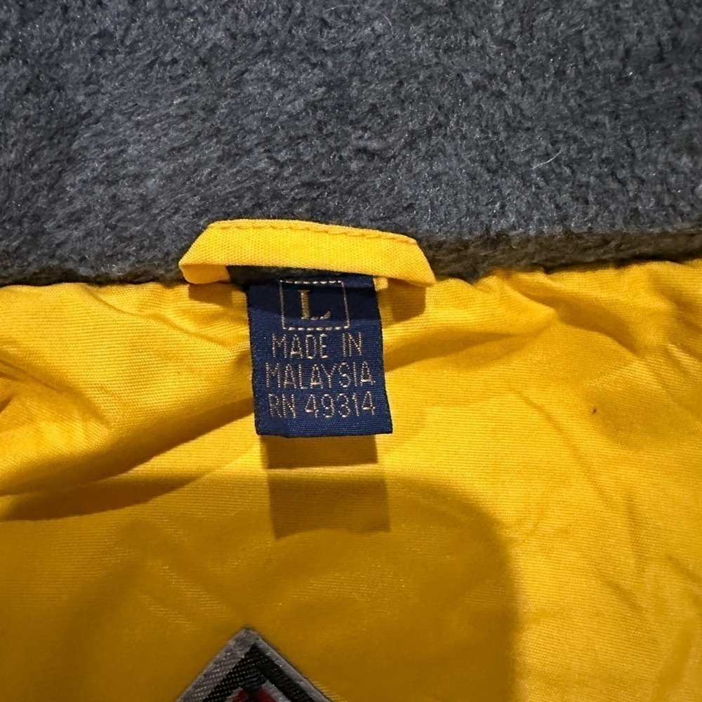 Yellow and gray ‘Gear For sports’ collar puffer jacket with a hood jacket. - Picture 3 of 4